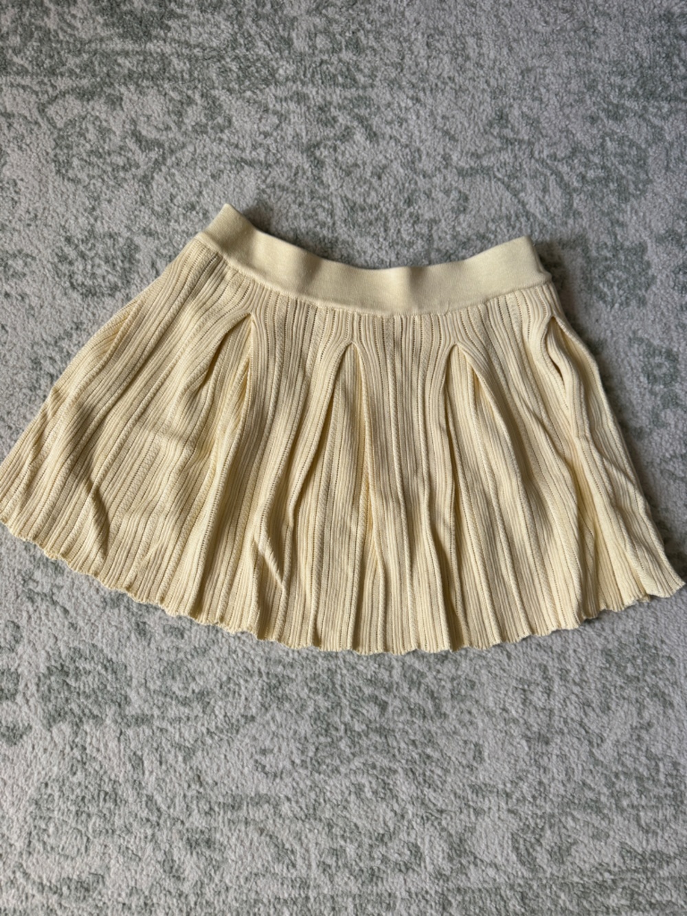 Hippie Rose Yellow Knit Skirt